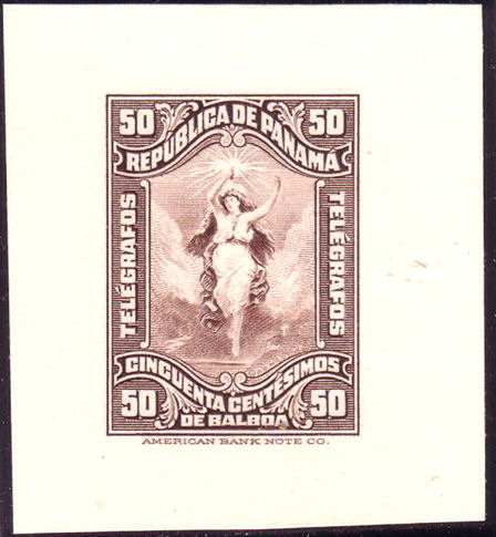 Panama 1919-21 50c proof on India
