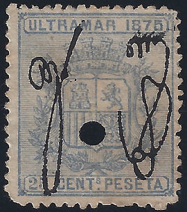 1875 25c Ultramar overprint - c