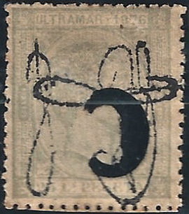 1876 Ultramar overprint - d