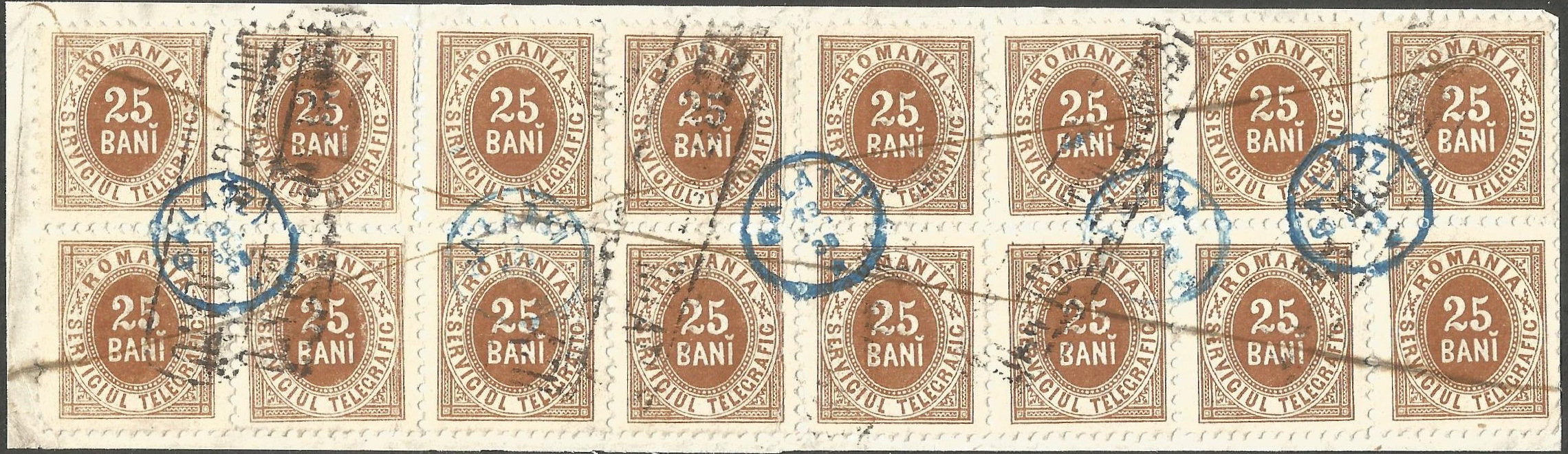 Romania-25b block of 16