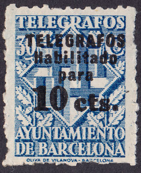 Telegraph Surcharge stamp
