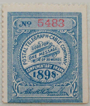 USA Postal Tel-Cable 1898 - 5483