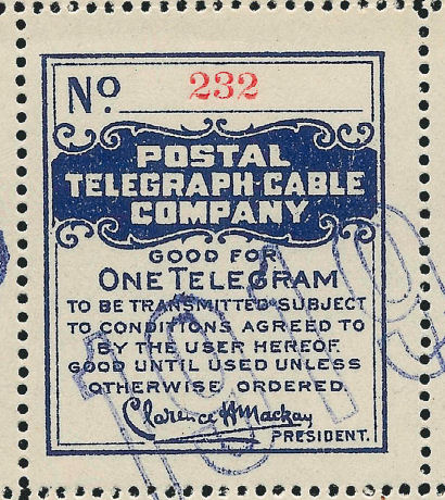 USA Postal Tel-Cable 1919 overprint