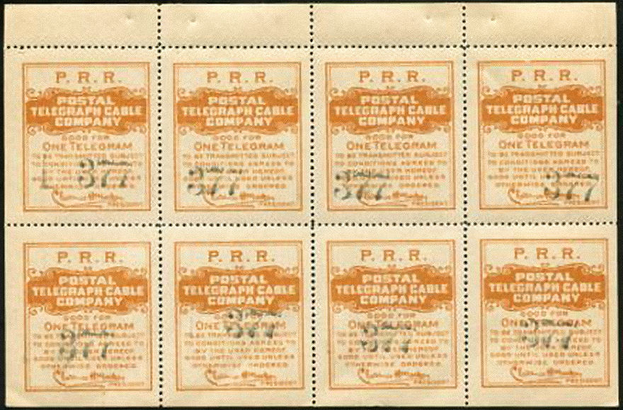 USA Postal 1914 - pane of 8