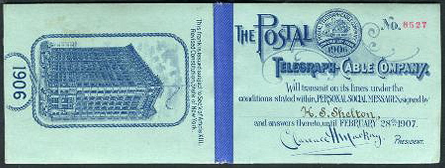 USA Postal Tel-Cable 1906 booklet cover