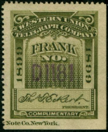 Western Union 1899 - D1181