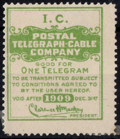 USA Postal Tel-Cable 1909 - IC