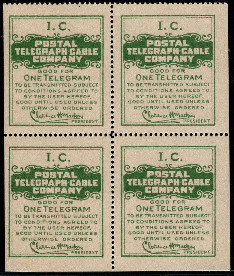 USA Postal Tel-Cable 1914 - RH81 pane