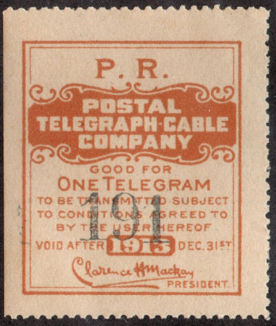 USA Postal Tel-Cable 1913 - H88b