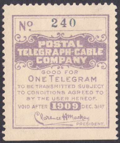 USA Postal Tel-Cable 1908 - H44