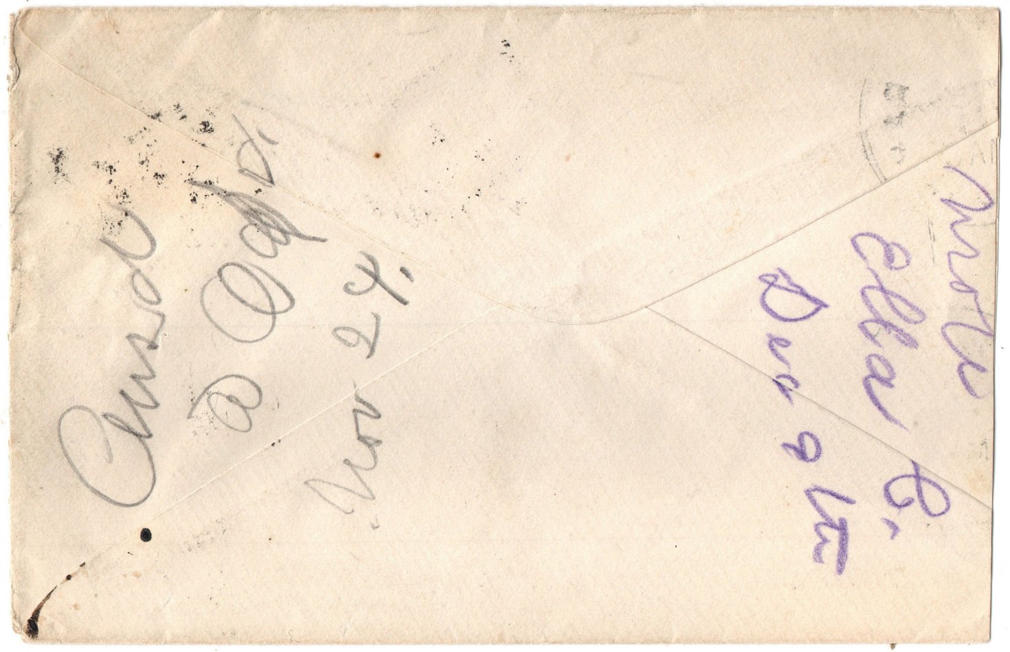 Envelope of November 1881 - back