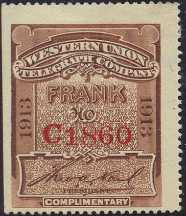Western Union 1913, RH49 - C1860