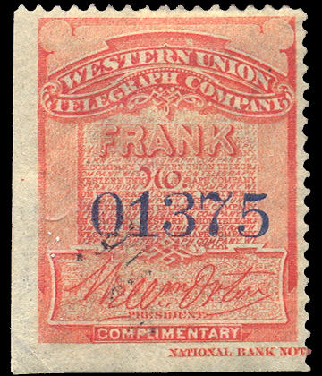 Western Union 1872 - O1375