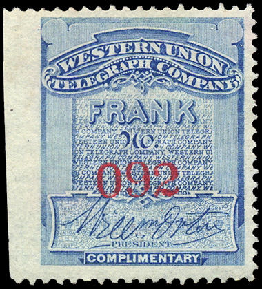 Western Union 1873 - O92