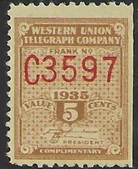 Western Union 1935, RH92 - C3181
