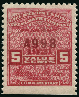Western Union. 1921 5c - A998