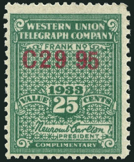 Western Union 1933, RH89a - C2995