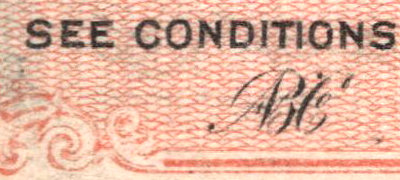 Western Union 1891 half rate - detail