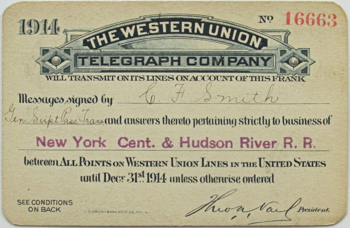 Western Union Business Frank 1914 I - front