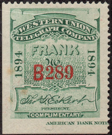 Western Union 1894 - B289
