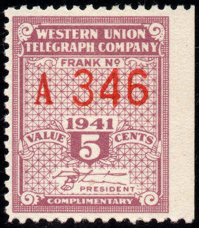 Western Union 1941, RH104 - A 