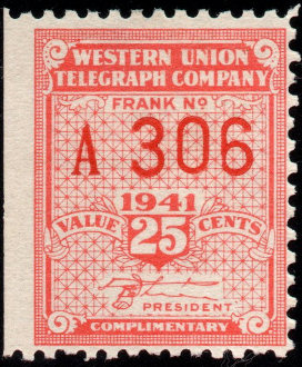 Western Union 1941, RH105 - A 