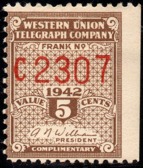 Western Union 1942, RH106 - C 