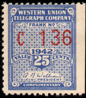 Western Union 1942, RH107 - C 
