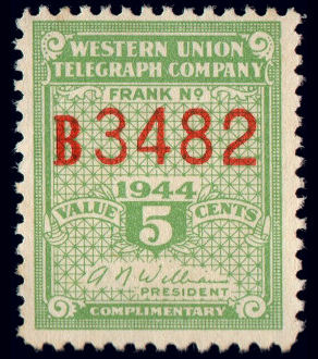 Western Union 1944, RH110a - B