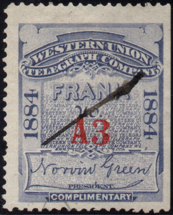 Western Union 1884 - A3
