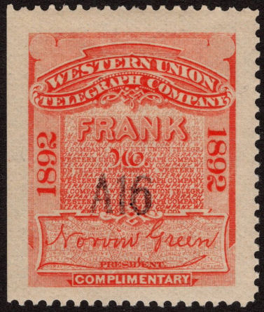 Western Union 1892 - A