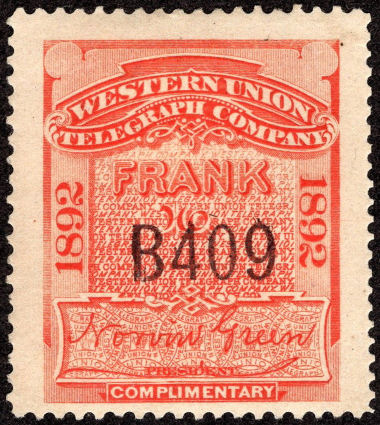 Western Union 1892 - B