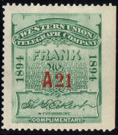 Western Union 1894 - A21