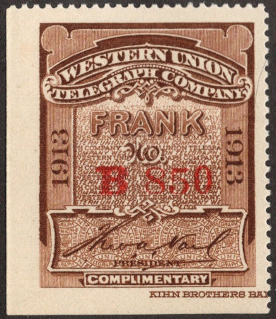 Western Union 1913, RH49 - B850