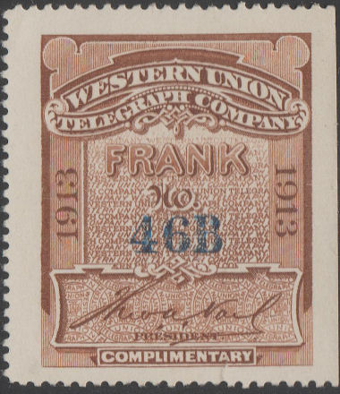 Western Union 1913, RH49a - 46B