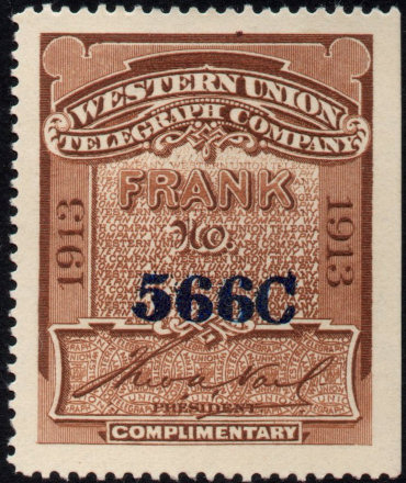 Western Union 1913, RH49a - 566C
