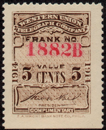 Western Union 1914, RH50b- B