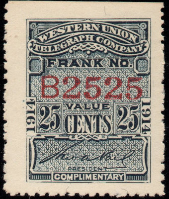 Western Union 1914, RH51a - Gothic B