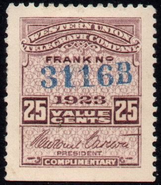 Western Union 1923, RH69a - B