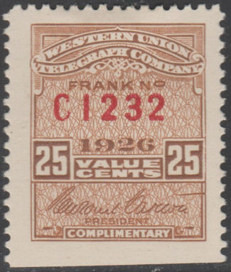 Western Union 1925, RH75 - C1232