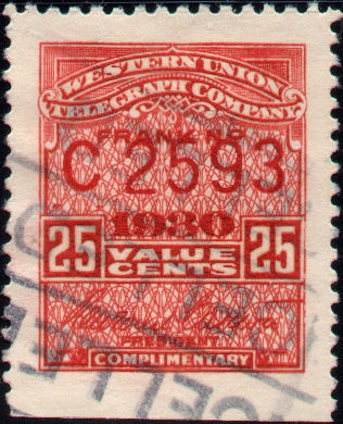 Western Union 1930 25c - C