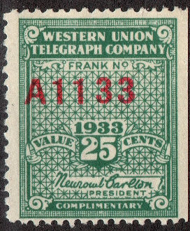Western Union 1933, RH89 - A