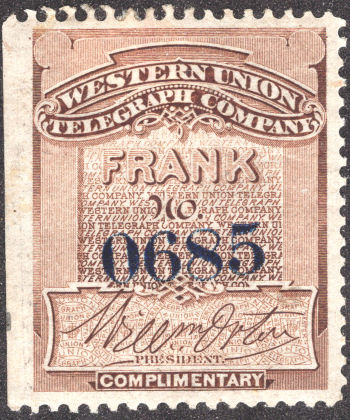 Western Union 1874 - O685
