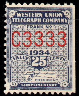 Western Union 1934, RH91 - C