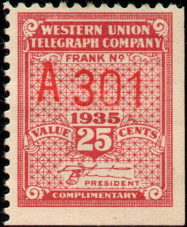 Western Union 1935, RH93 - A 