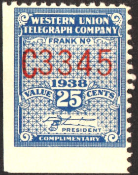 Western Union 1938, RH99 - C3345 