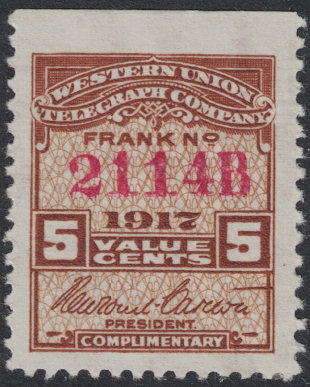 Western Union 1917 5c