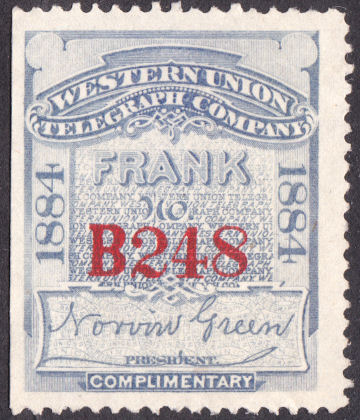 Western Union 1884 - B248