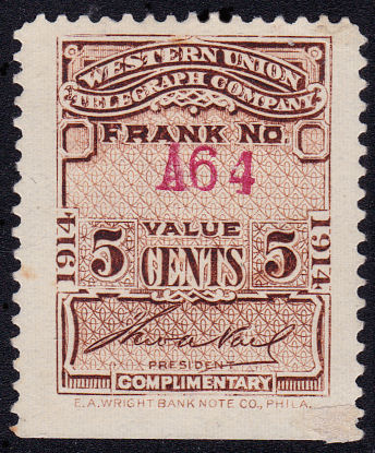Western Union 1914 5c