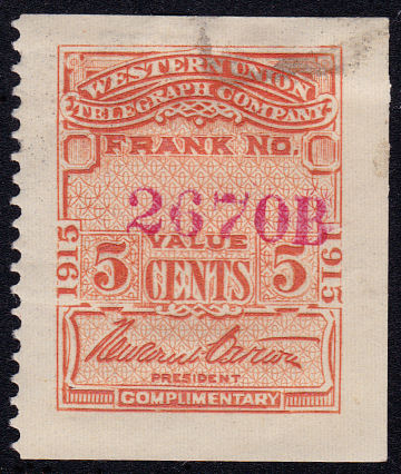 Western Union 1915 5c